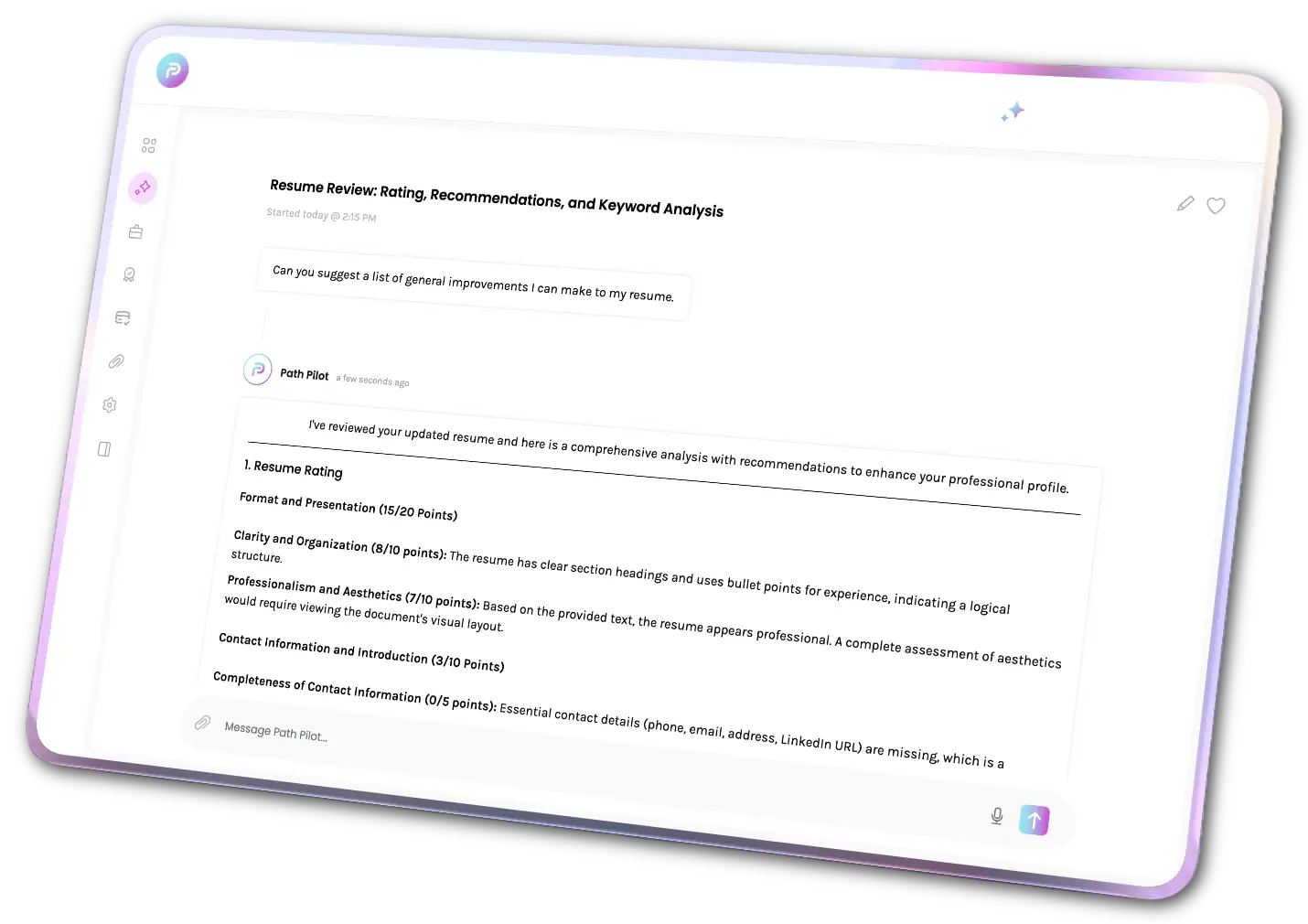 AI Resume Builder interface preview